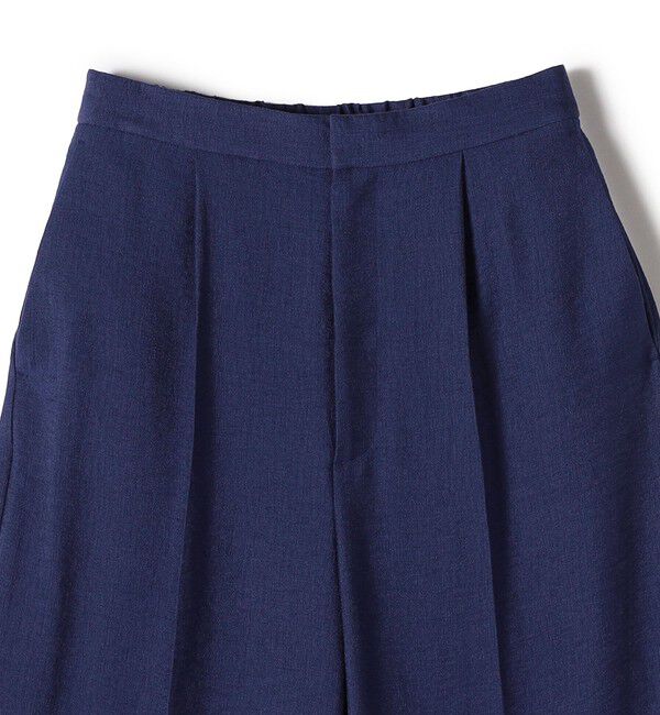 SHIPS for women「〈手洗い可能〉麻混 タック ワイド パンツ」|その他|
