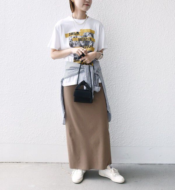 SHIPS for women「〈UVカット / 手洗い可能〉リブ ジャージー 2WAY ストレッチ スカート」|スカート|