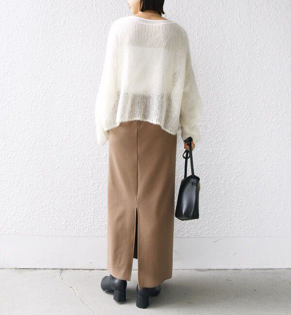 SHIPS for women「〈UVカット / 手洗い可能〉リブ ジャージー 2WAY ストレッチ スカート」|スカート|