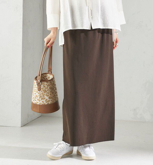 SHIPS for women「〈UVカット / 手洗い可能〉リブ ジャージー 2WAY ストレッチ スカート」|スカート|