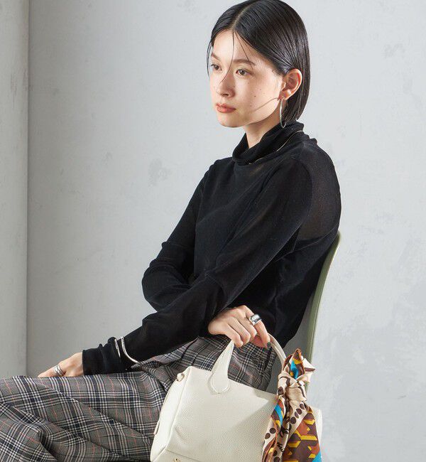 SHIPS for women「〈手洗い可能〉フロッキ― チュール タートルネック」|Tシャツ・カットソー|
