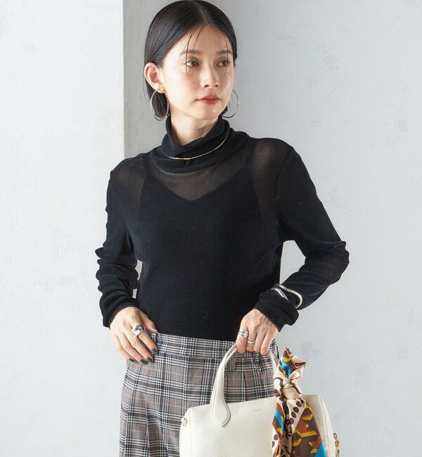 SHIPS for women「〈手洗い可能〉フロッキ― チュール タートルネック」|Tシャツ・カットソー|