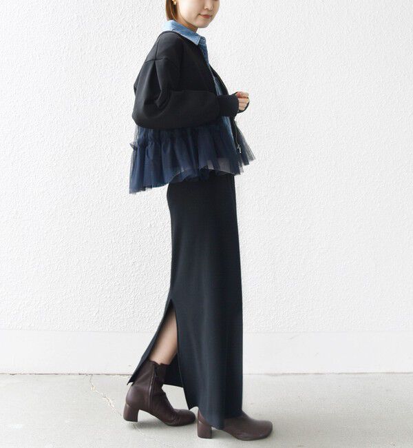 SHIPS for women「【WEB限定】 〈手洗い可能〉ダンボール &times; チュール ジップ 羽織」|その他|