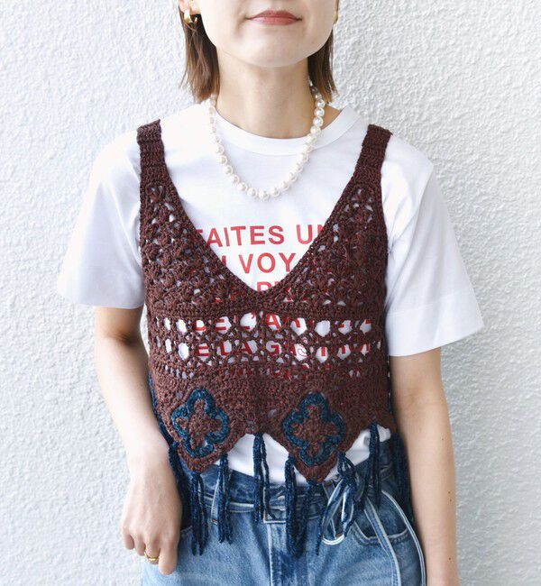 SHIPS for women「LOGAN KNITTING MILLS:〈手洗い可能〉モール ビスチェ」|ニット・セーター|