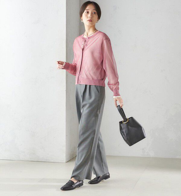 SHIPS for women「〈手洗い可能〉イタリーヤーン ラメ ショート カーディガン」|カーディガン|
