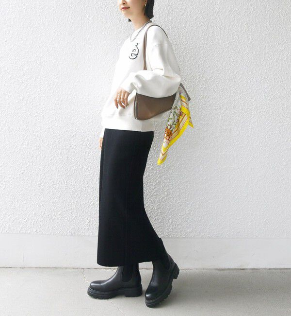 SHIPS for women「〈手洗い可能〉ロゴ ワッペン ロング スリーブ プルオーバー」|ニット・セーター|