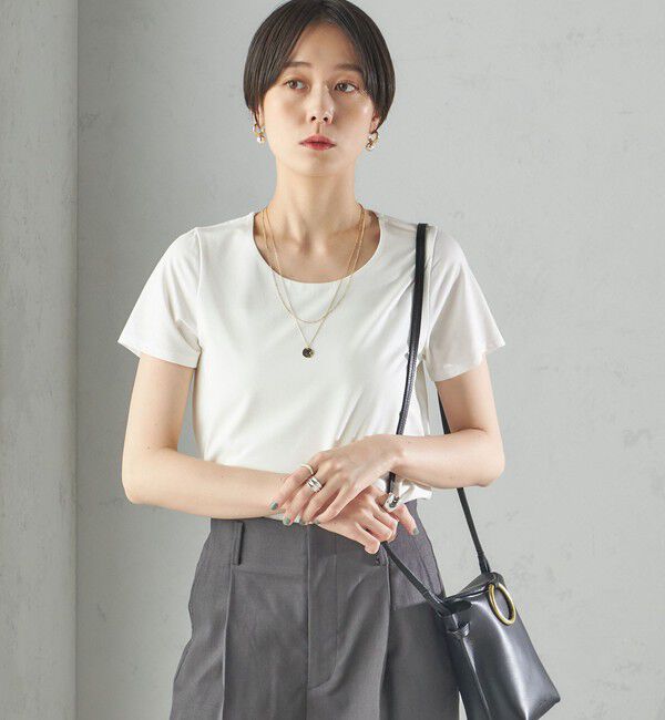 SHIPS for women「〈手洗い可能〉SORONA(R) クルーネック TEE」|Tシャツ・カットソー|