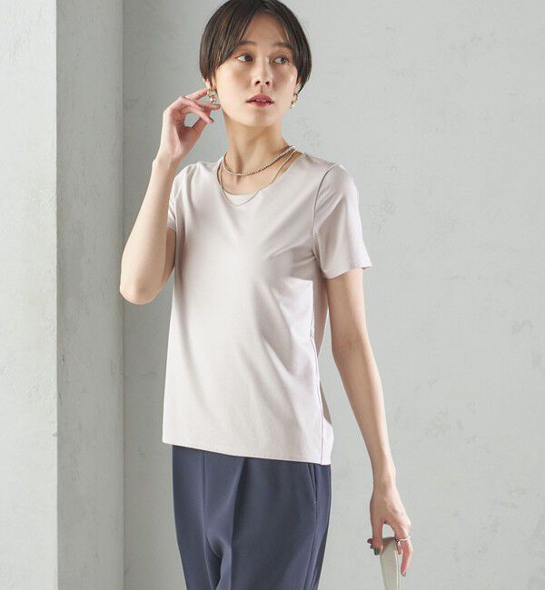SHIPS for women「〈手洗い可能〉SORONA(R) クルーネック TEE」|Tシャツ・カットソー|