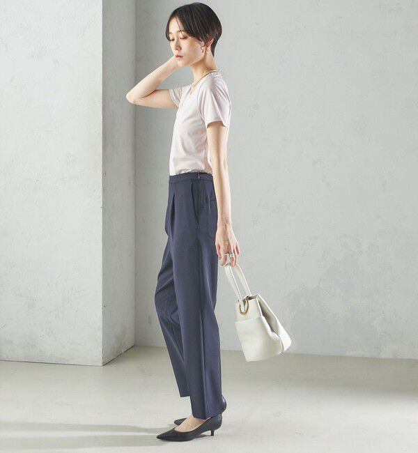SHIPS for women「〈手洗い可能〉SORONA(R) クルーネック TEE」|Tシャツ・カットソー|
