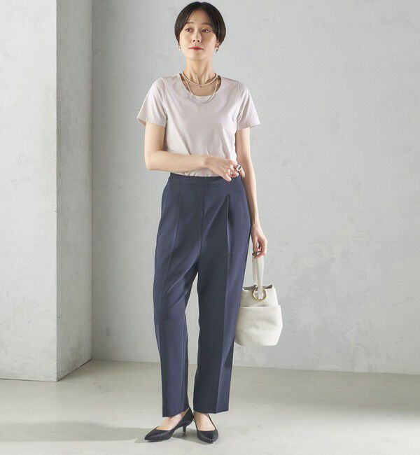 SHIPS for women「〈手洗い可能〉SORONA(R) クルーネック TEE」|Tシャツ・カットソー|