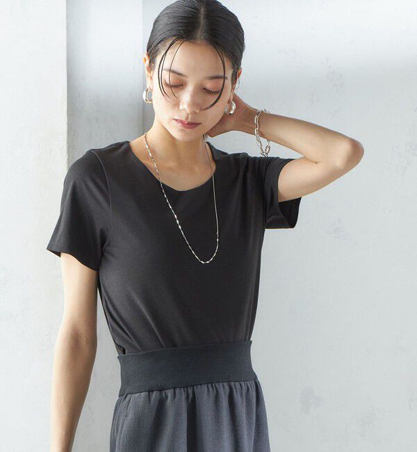 SHIPS for women「〈手洗い可能〉SORONA(R) クルーネック TEE」|Tシャツ・カットソー|
