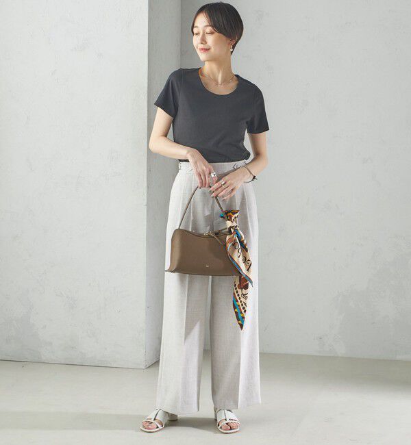 SHIPS for women「〈手洗い可能〉SORONA(R) クルーネック TEE」|Tシャツ・カットソー|