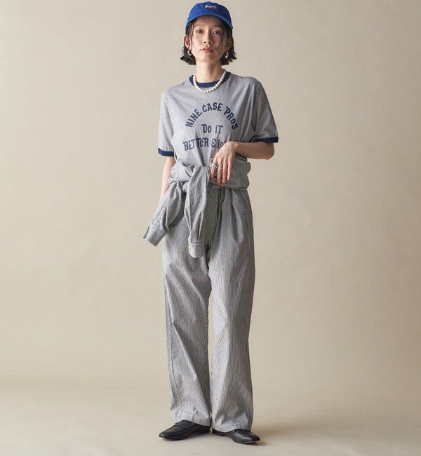 SHIPS for women「SHIPS NINE CASE:〈洗濯機可能〉プリント リンガー TEE」|Tシャツ・カットソー|