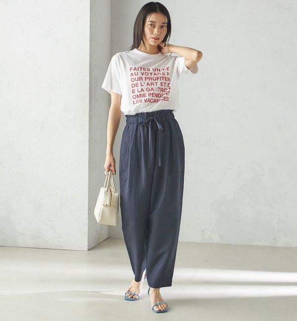SHIPS for women「SHIPS Primary Navy Label:ロゴ TEE」|Tシャツ・カットソー|