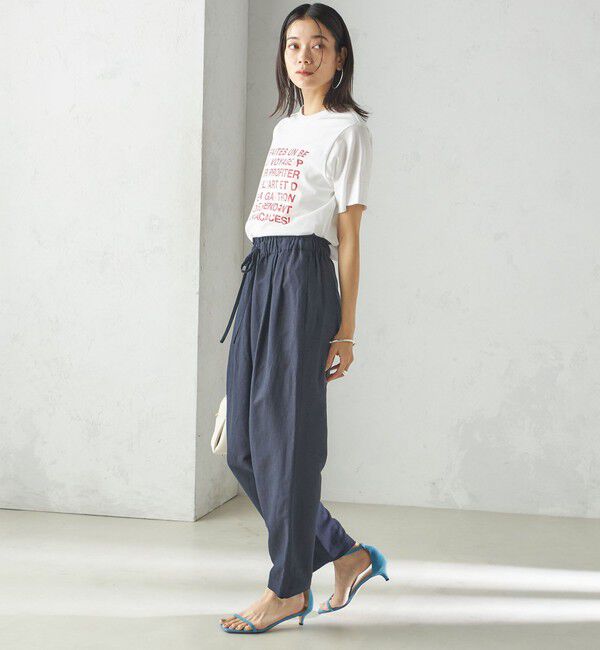SHIPS for women「SHIPS Primary Navy Label:ロゴ TEE」|Tシャツ・カットソー|