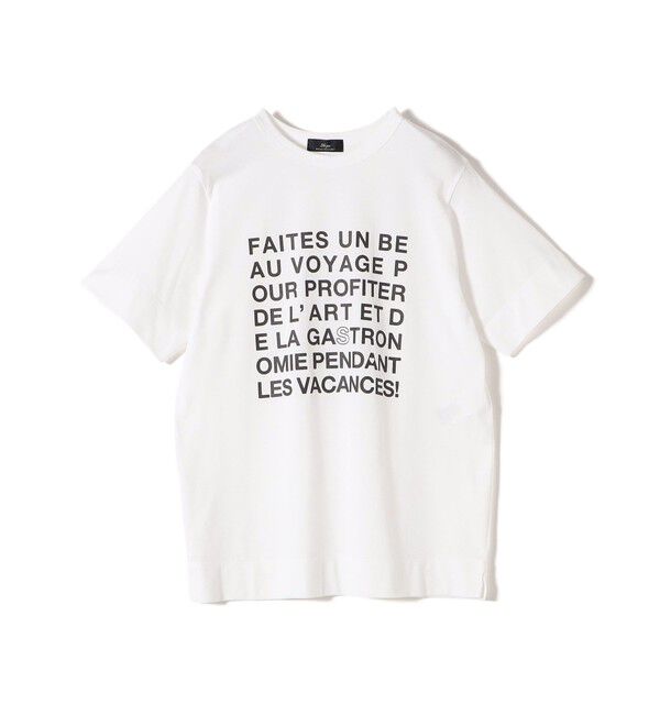 SHIPS for women「SHIPS Primary Navy Label:ロゴ TEE」|Tシャツ・カットソー|ホワイト系