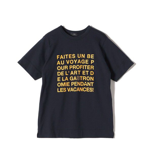 SHIPS for women「SHIPS Primary Navy Label:ロゴ TEE」|Tシャツ・カットソー|ネイビー