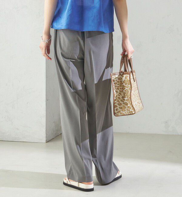 SHIPS for women「〈手洗い可能〉セミ ワイド イージー スラックス」|スラックス|