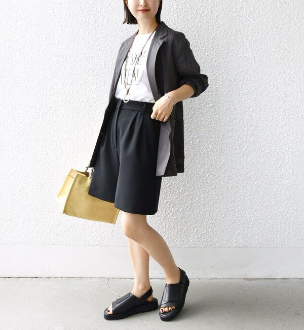 SHIPS for women「〈手洗い可能〉ダブル クロス ハーフ パンツ」|キュロット|