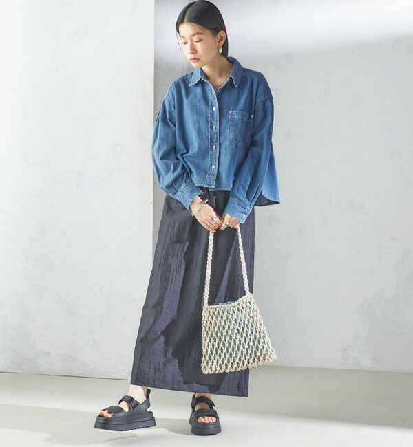 SHIPS for women「The Bagmati:オーガンジー 巾着 マクラメ バッグ」|ショルダー・メッセンジャー|