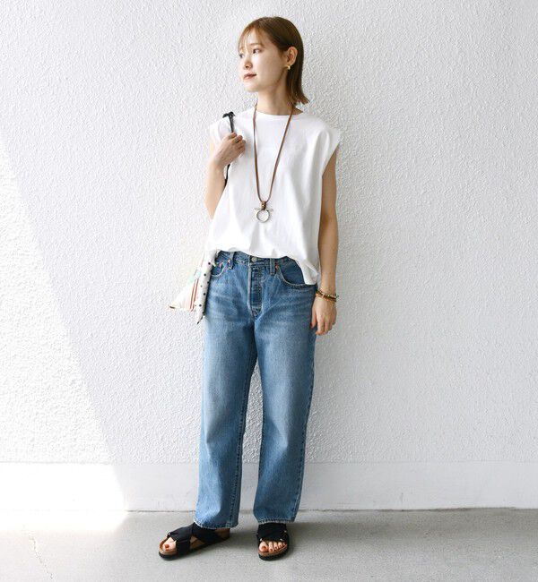 SHIPS for women「〈接触冷感〉ポンチ ノースリーブ プルオーバー」|Tシャツ・カットソー|