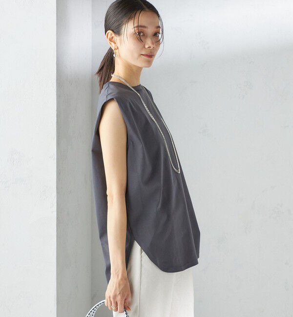SHIPS for women「〈接触冷感〉ポンチ ノースリーブ プルオーバー」|Tシャツ・カットソー|