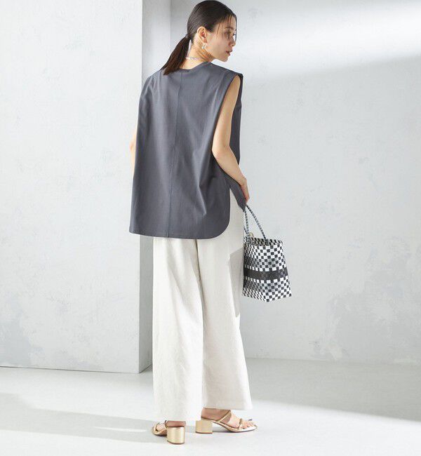 SHIPS for women「〈接触冷感〉ポンチ ノースリーブ プルオーバー」|Tシャツ・カットソー|