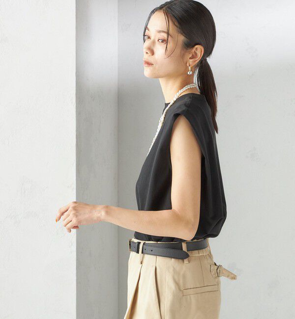 SHIPS for women「〈接触冷感〉ポンチ ノースリーブ プルオーバー」|Tシャツ・カットソー|