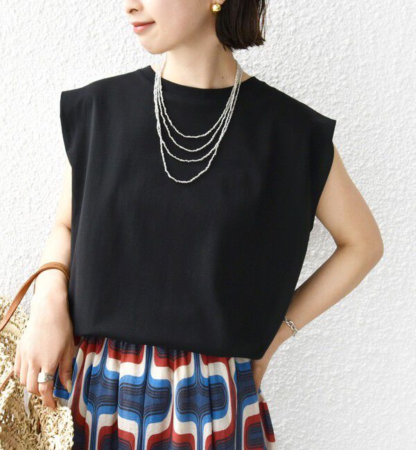SHIPS for women「〈接触冷感〉ポンチ ノースリーブ プルオーバー」|Tシャツ・カットソー|
