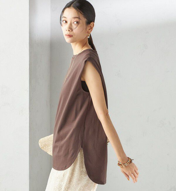 SHIPS for women「〈接触冷感〉ポンチ ノースリーブ プルオーバー」|Tシャツ・カットソー|