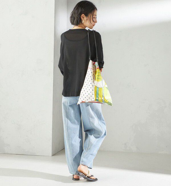SHIPS for women「〈手洗い可能〉18G コットン ナイロン ワイド スリーブ プルオーバー」|ニット・セーター|