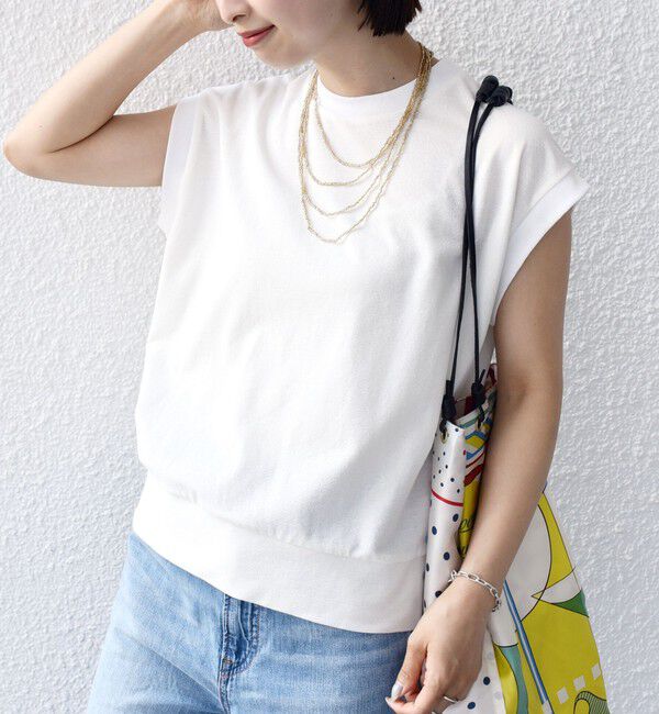 SHIPS for women「〈手洗い可能〉DEPEND アムンゼン ノースリーブ カットソー」|Tシャツ・カットソー|オフホワイト