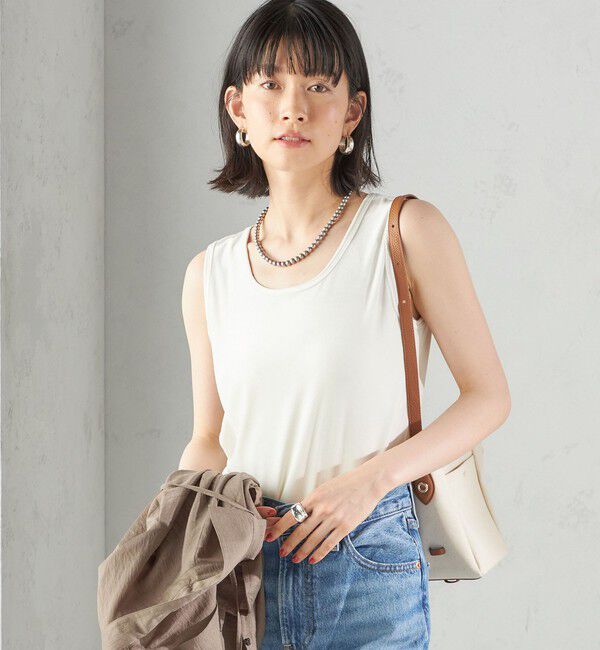 SHIPS for women「〈手洗い可能〉ポリエステル スノー ベロア 前後 2WAY タンクトップ」|タンクトップ|