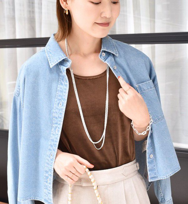 SHIPS for women「〈手洗い可能〉ポリエステル スノー ベロア 前後 2WAY タンクトップ」|タンクトップ|