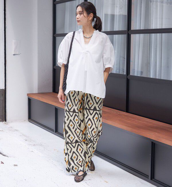 SHIPS for women「CIENNA:〈手洗い可能〉プリント イージー パンツ」|その他|