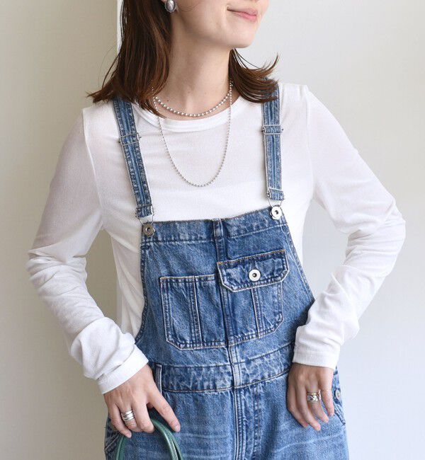 SHIPS for women「〈手洗い可能〉シアー トリコット  ポリエステル ベロア 前後2WAY ロングスリーブ」|Tシャツ・カットソー|