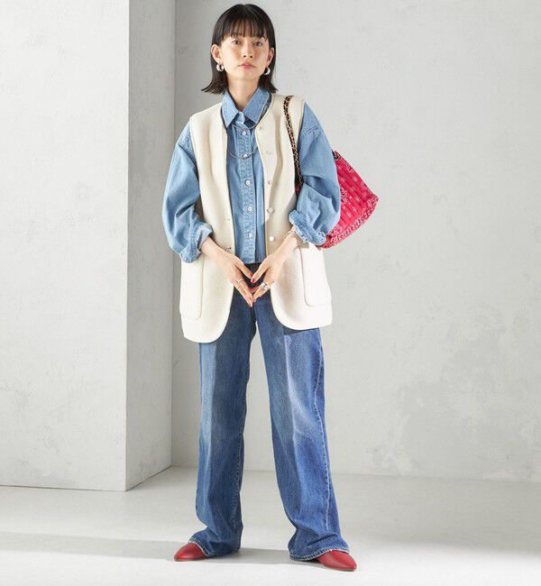 SHIPS for women「Levi&rsquo;s:RIBCAGE WIDE LEG」|デニム|