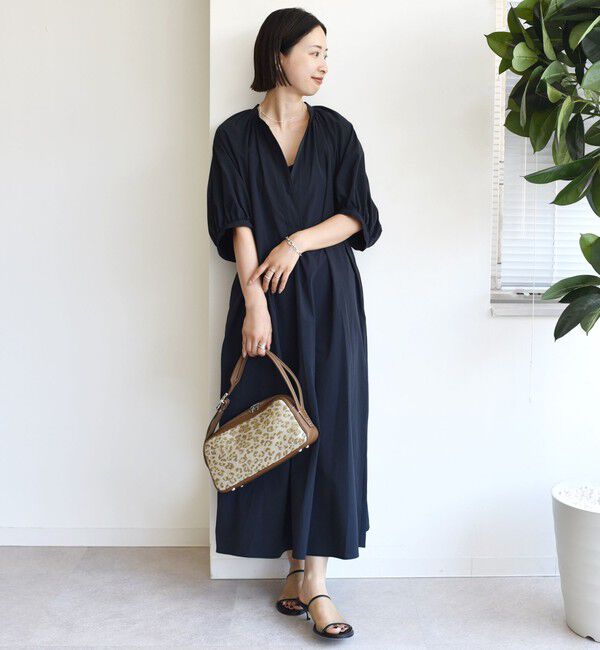 SHIPS for women「〈手洗い可能〉RENU ソフト タイプライター ギャザー ワンピース」|ワンピース|