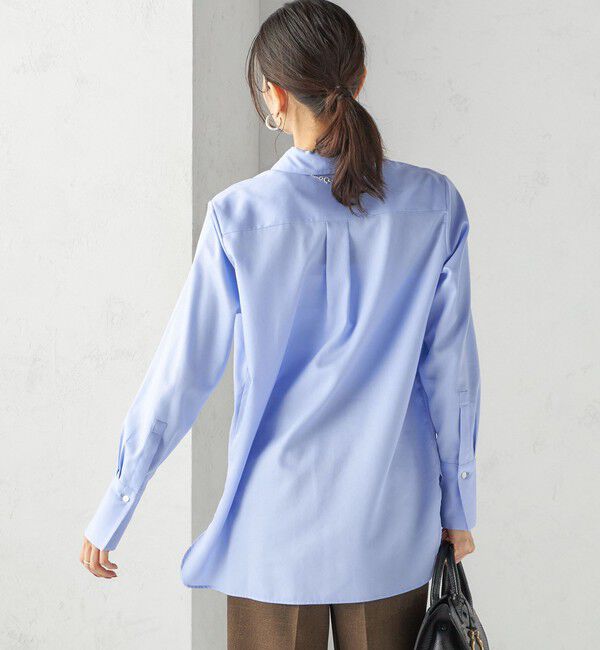 SHIPS for women「〈手洗い可能〉スーピマ コットン サテン シャツ」|シャツ・ブラウス|