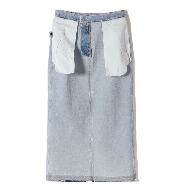 SHIPS for women「SHIPS Primary Navy Label:ブリーチ 5ポケット デニム スカート」|スカート|