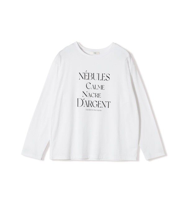 SHIPS for women「メルティ コットン ロゴ ロング スリーブ TEE」|Tシャツ・カットソー|
