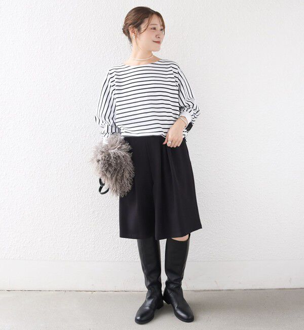 SHIPS for women「【WEB限定】〈手洗い可能〉バック レース 袖 ロング リブ ドルマン プルオーバー」|Tシャツ・カットソー|