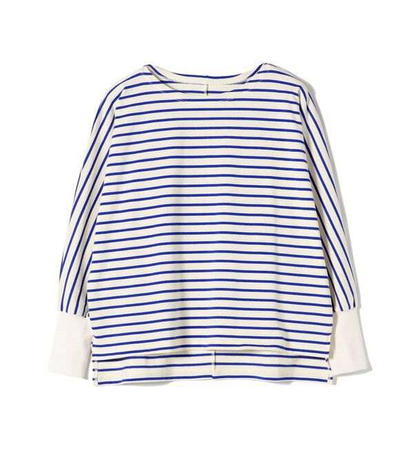 SHIPS for women「【WEB限定】〈手洗い可能〉バック レース 袖 ロング リブ ドルマン プルオーバー」|Tシャツ・カットソー|