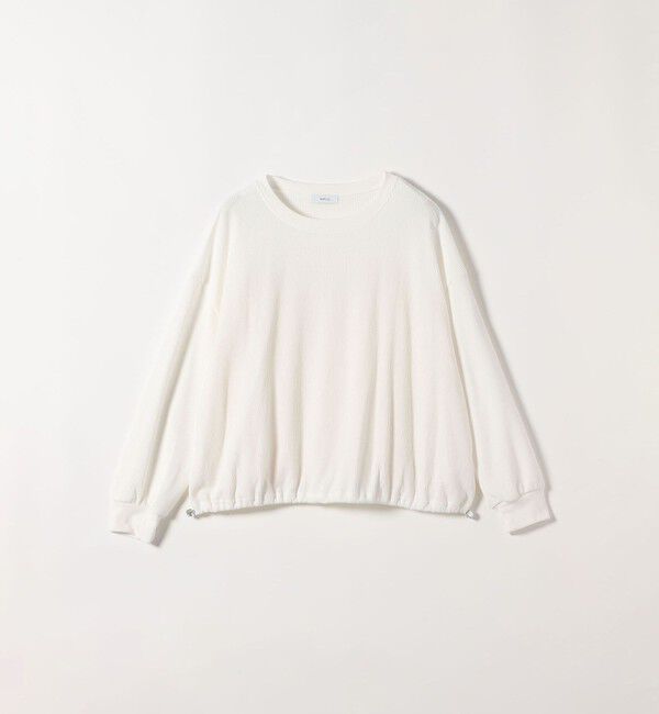 SHIPS any「【WEB限定】〈洗濯機可能〉ワッフル シアー ドッキング ドロスト プルオーバー」|Tシャツ・カットソー|