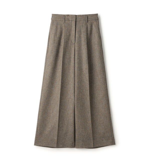 Ballsey「メランジカルゼ タックワイドパンツ」|その他|46 ブラウン系