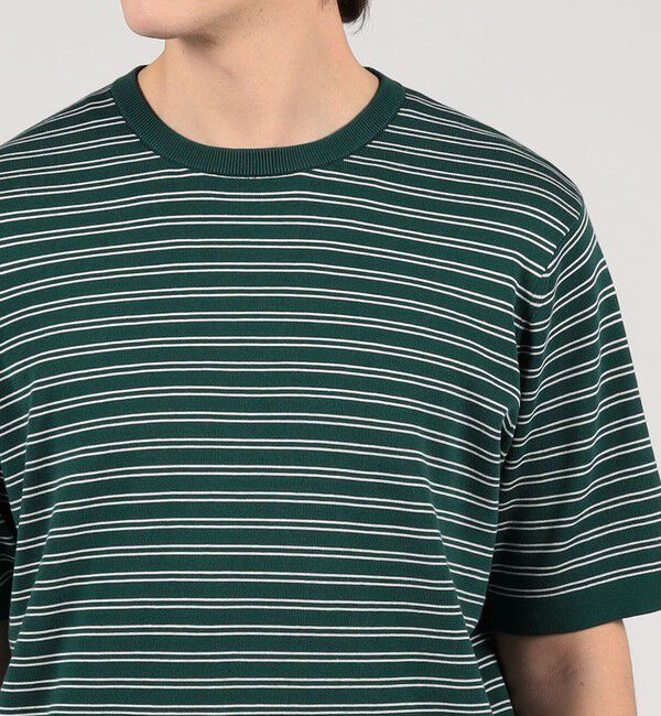 TOMORROWLAND MENS「TOMORROWLAND tricot シーアイランドコットン ハーフスリーブクルーネックニット」|ニット・セーター|