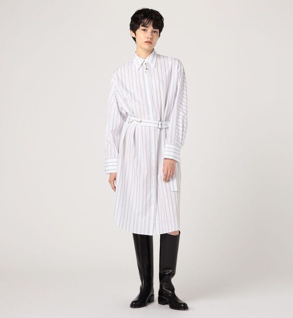 DES PRES「コンパクトプレーンコットン シャツワンピース」|ワンピース|