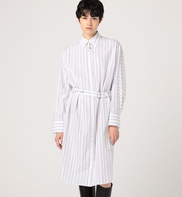 DES PRES「コンパクトプレーンコットン シャツワンピース」|ワンピース|