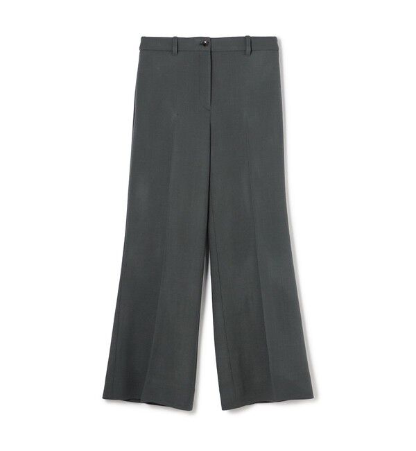DES PRES「ナチュラルストレッチウール セミフレアパンツ」|スラックス|57 カーキ