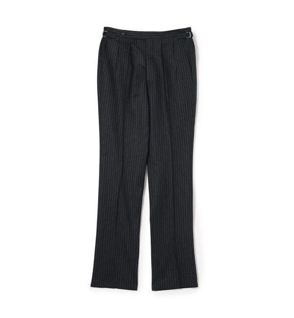 TOMORROWLAND MENS「ウールフランネル サイドアジャスター 2Pスラックス V.B.CANONICO」|スラックス|18 グレーストライプ